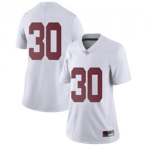 Women's Alabama Crimson Tide #30 King Mwikuta White Limited NCAA College Football Jersey 2403RIXH5